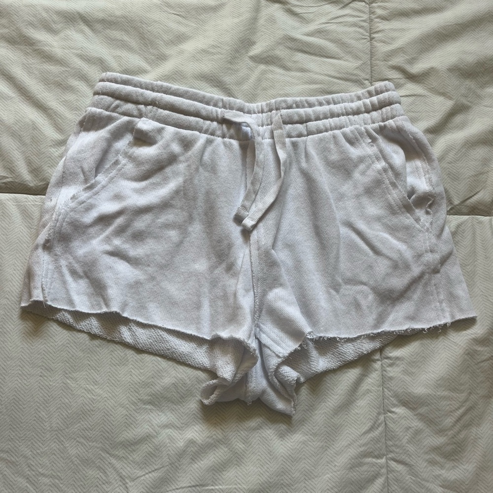 PacSun White Athletic Shorts Elastic Waistband Lightweight